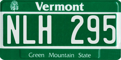 VT license plate NLH295
