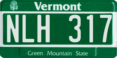 VT license plate NLH317