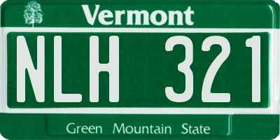 VT license plate NLH321
