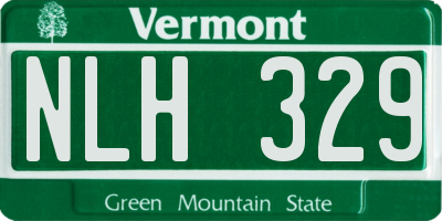 VT license plate NLH329