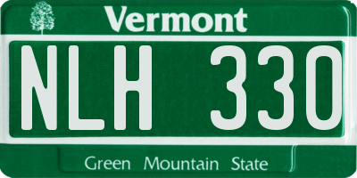 VT license plate NLH330