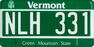 VT license plate NLH331