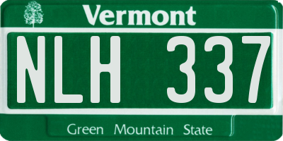 VT license plate NLH337