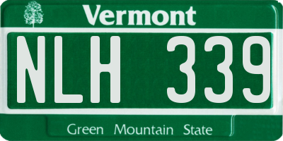 VT license plate NLH339