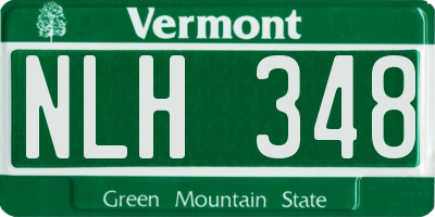 VT license plate NLH348