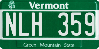 VT license plate NLH359
