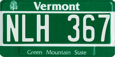 VT license plate NLH367