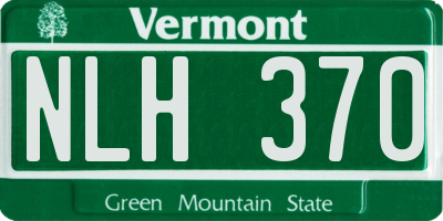 VT license plate NLH370