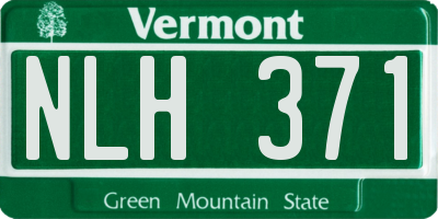 VT license plate NLH371