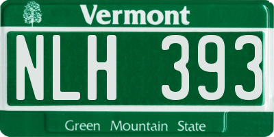 VT license plate NLH393