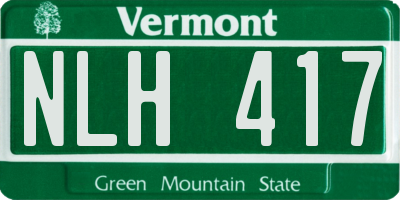 VT license plate NLH417