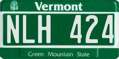 VT license plate NLH424