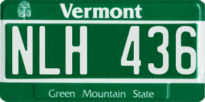 VT license plate NLH436