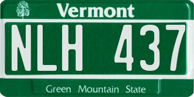 VT license plate NLH437