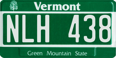 VT license plate NLH438