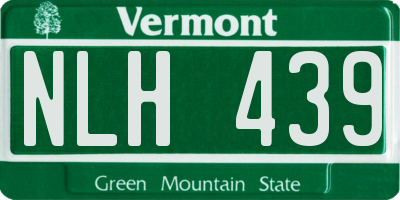 VT license plate NLH439
