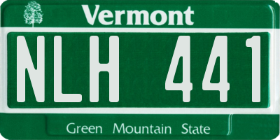 VT license plate NLH441