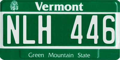 VT license plate NLH446