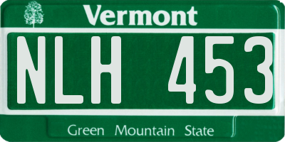 VT license plate NLH453