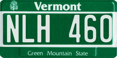 VT license plate NLH460