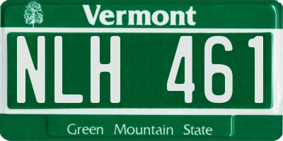 VT license plate NLH461