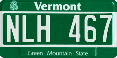 VT license plate NLH467