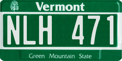 VT license plate NLH471