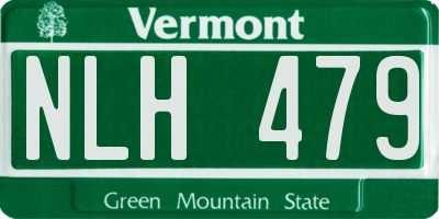 VT license plate NLH479