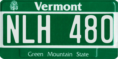 VT license plate NLH480