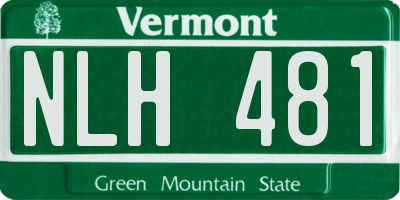 VT license plate NLH481