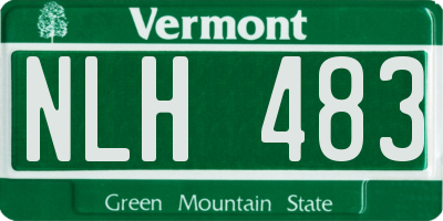 VT license plate NLH483