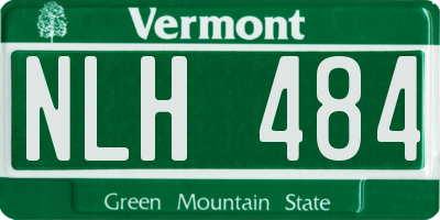 VT license plate NLH484