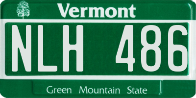 VT license plate NLH486