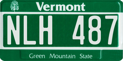 VT license plate NLH487