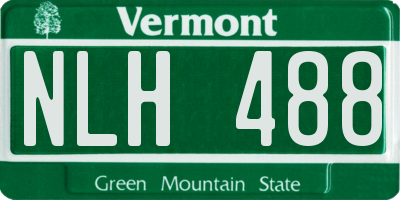 VT license plate NLH488