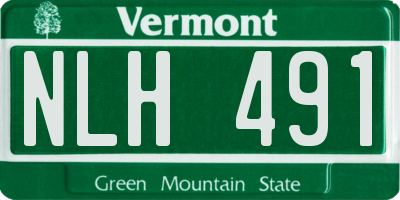 VT license plate NLH491