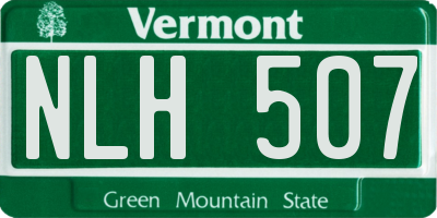 VT license plate NLH507