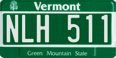 VT license plate NLH511