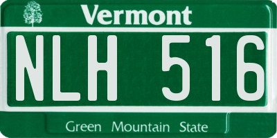 VT license plate NLH516