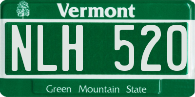 VT license plate NLH520