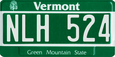 VT license plate NLH524