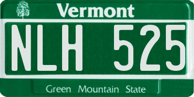 VT license plate NLH525