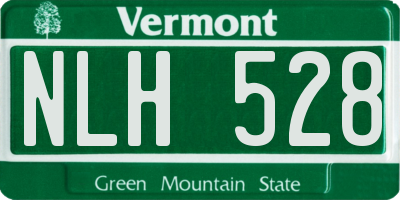 VT license plate NLH528