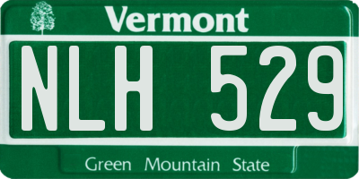 VT license plate NLH529