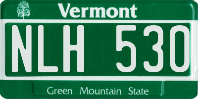 VT license plate NLH530