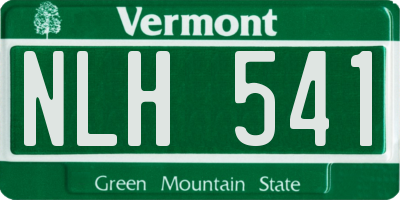 VT license plate NLH541