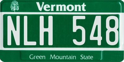 VT license plate NLH548