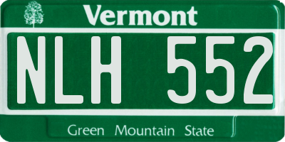 VT license plate NLH552