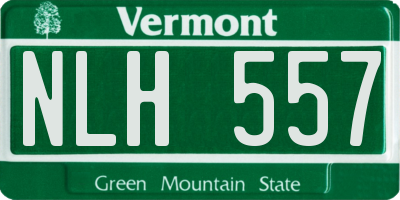 VT license plate NLH557