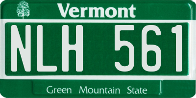 VT license plate NLH561